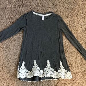 Xhilaration Long Sleeve Lace Shirt
